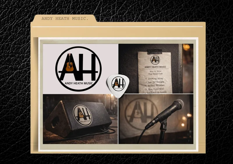 Andy Heath Music, brand design by JustBee