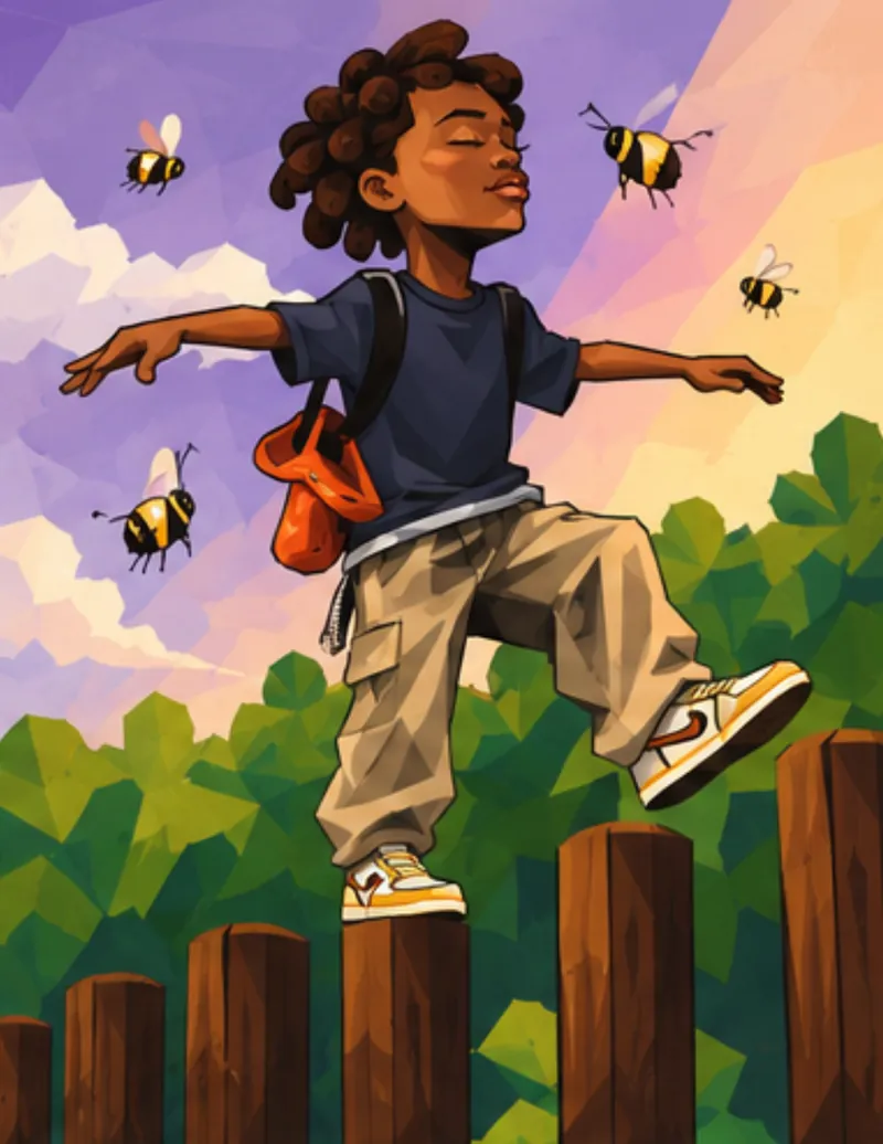 Balance, digital illustration by JustBee
