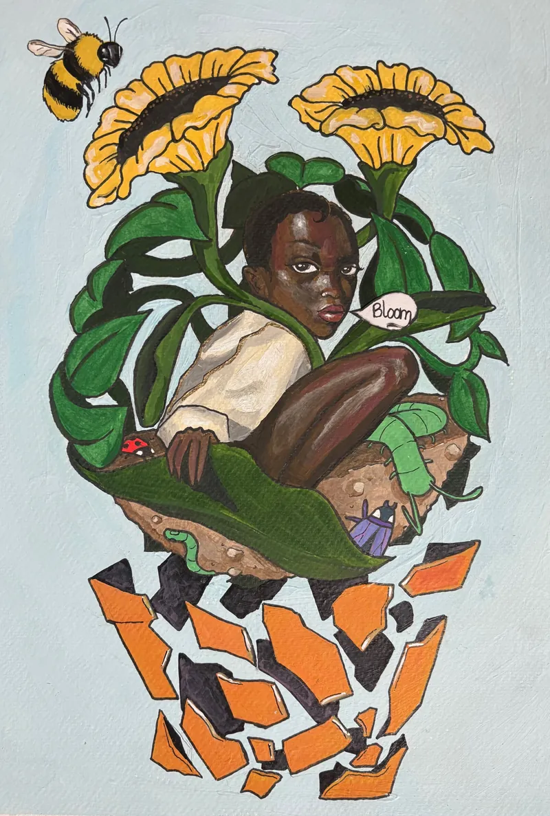 Bloom, painting by JustBee