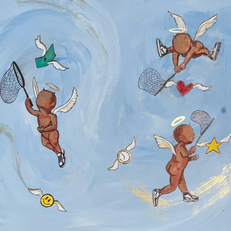 What Are You Chasing?, painting by JustBee
