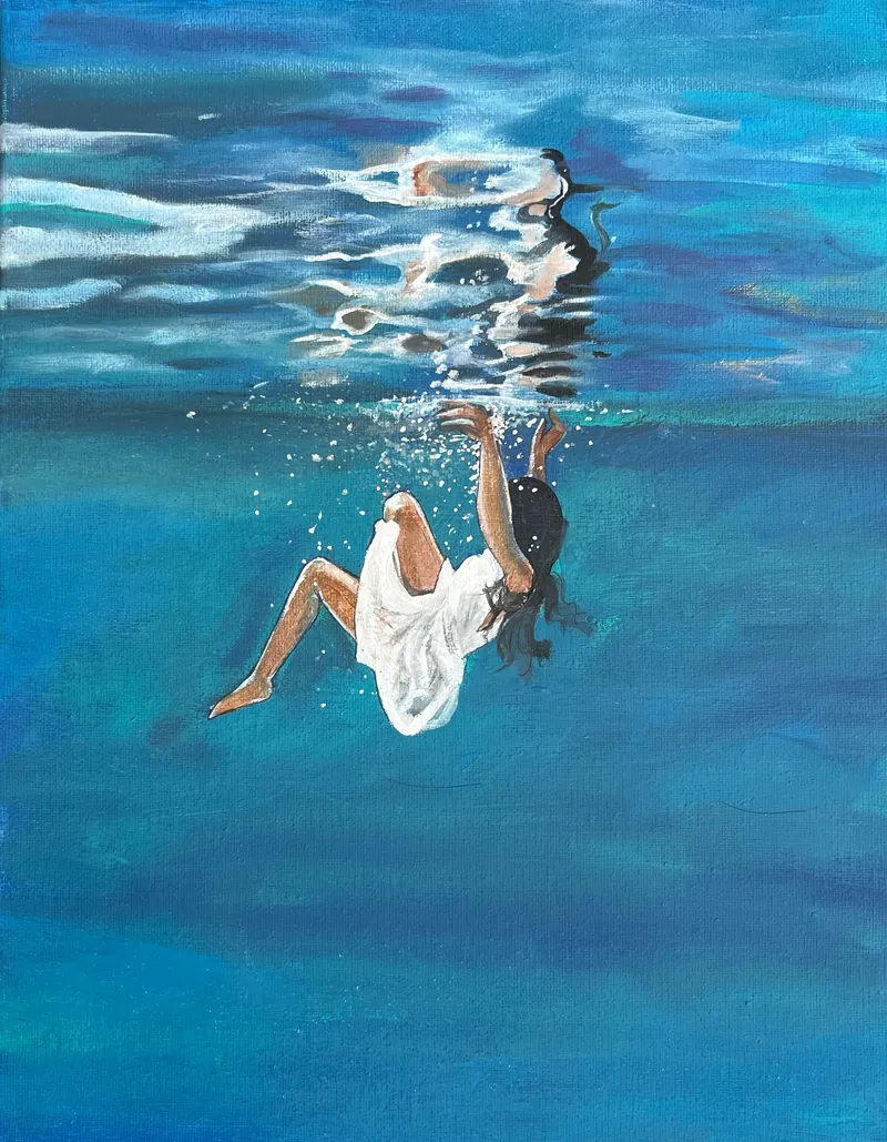 Falling In, painting by JustBee
