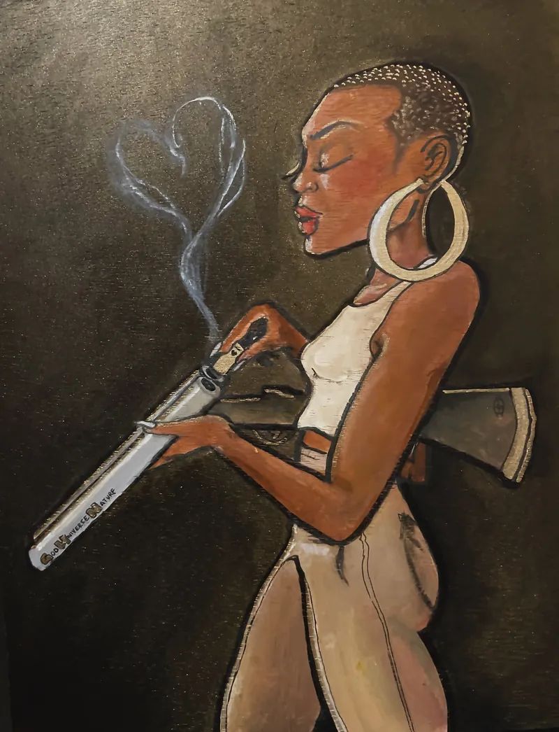 Loaded Gun, painting by JustBee