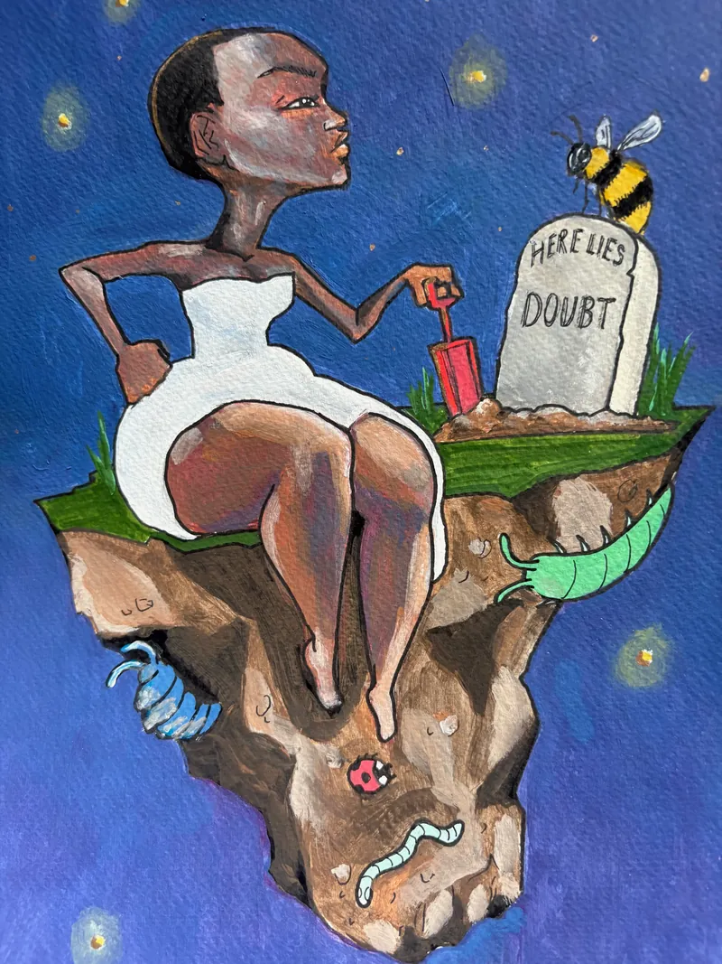 Here Lies Doubt, painting by JustBee