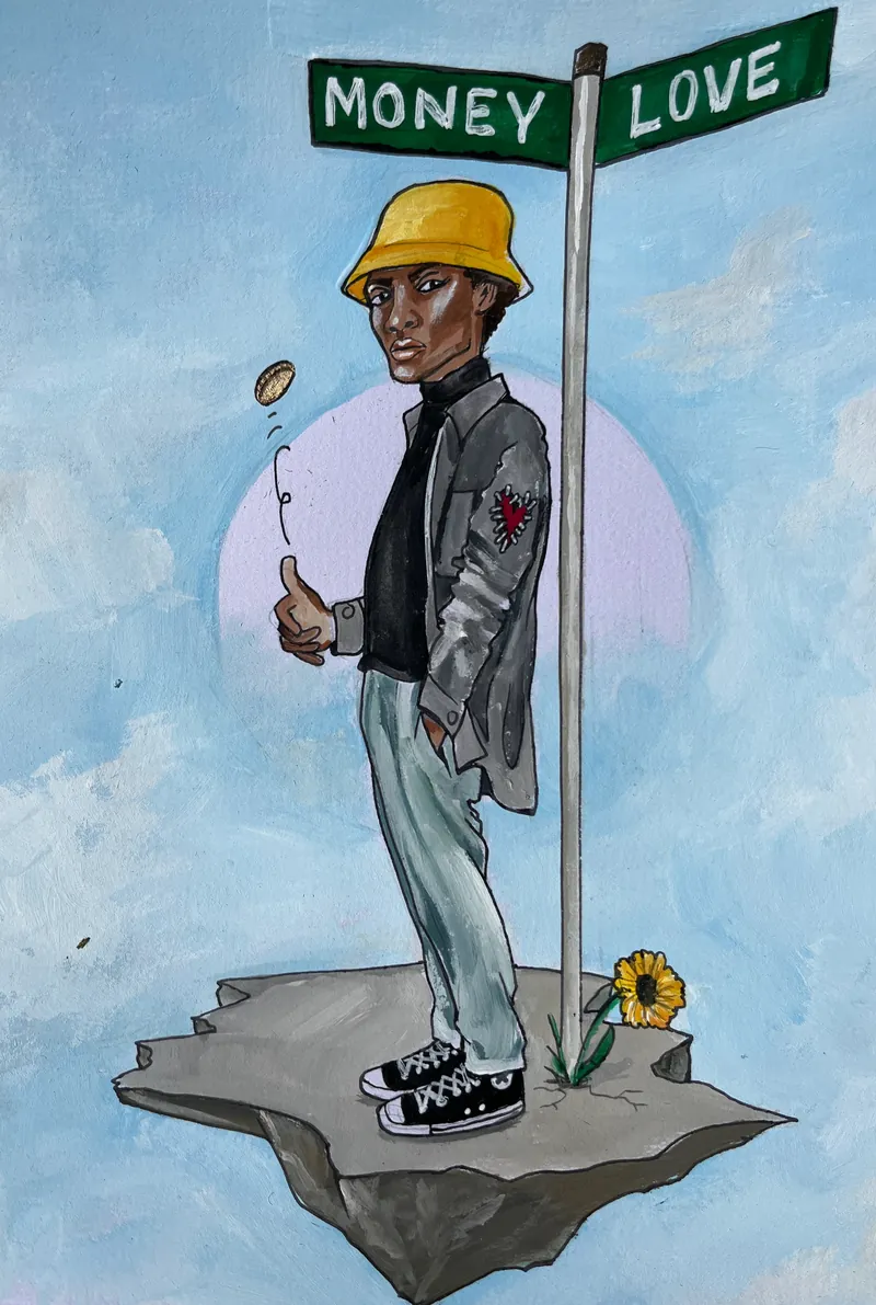 Money / Love, painting by JustBee