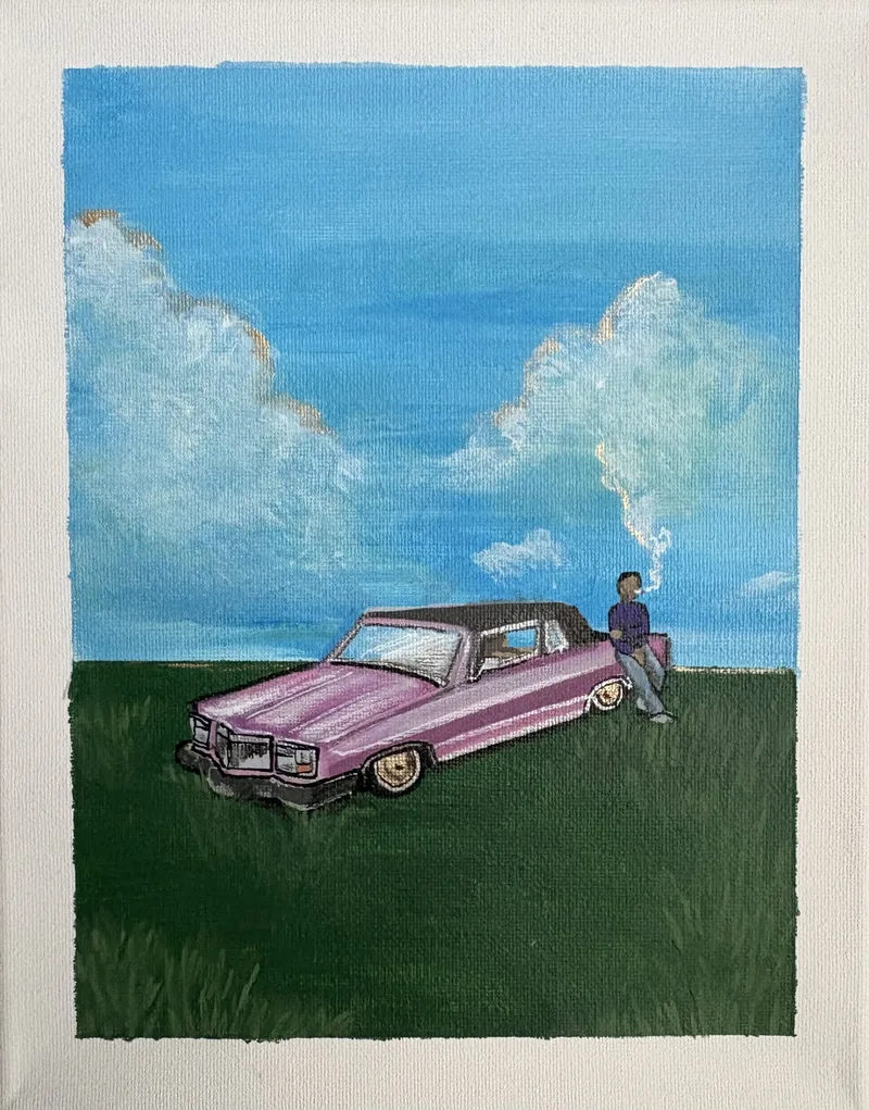 Pink Ride, painting by JustBee