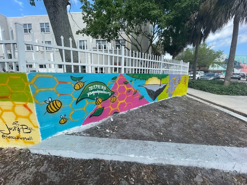 Seeds of Hope, corner wall, mural by JustBee