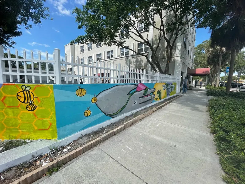 Seeds of Hope, side wall, mural by JustBee