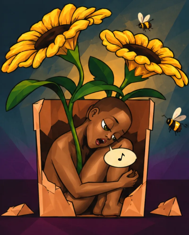 Still I Sing, digital illustration by JustBee