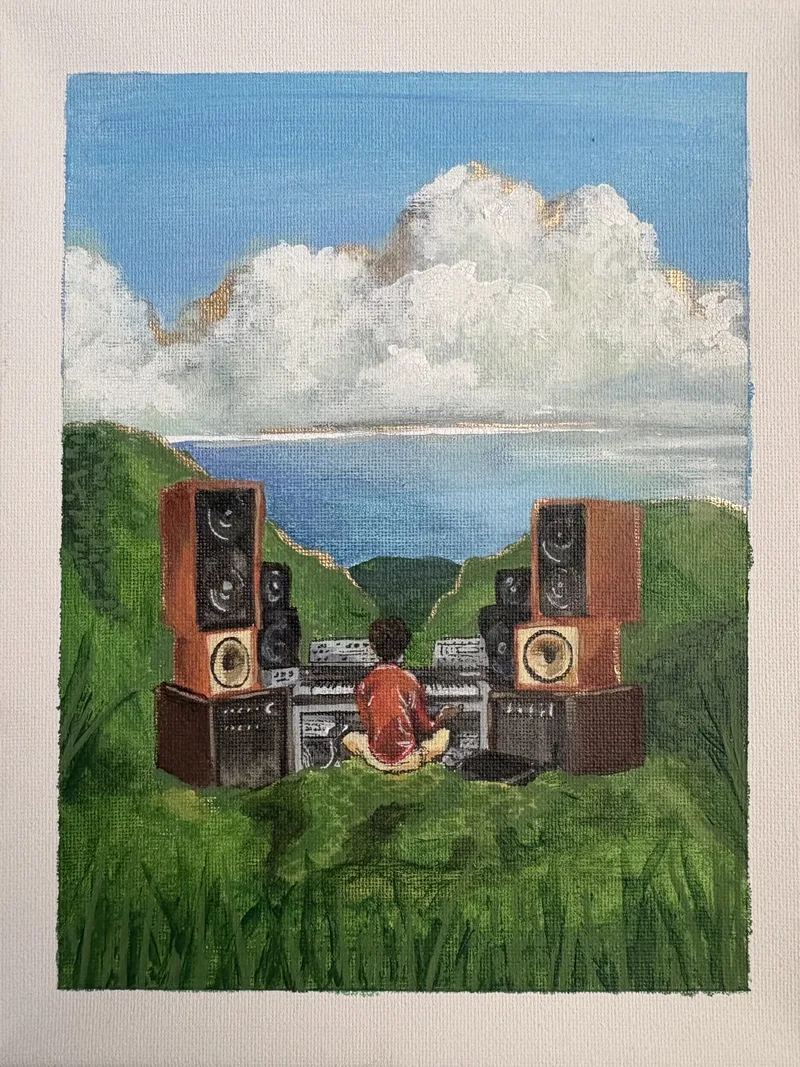 Studio Hills, painting by JustBee